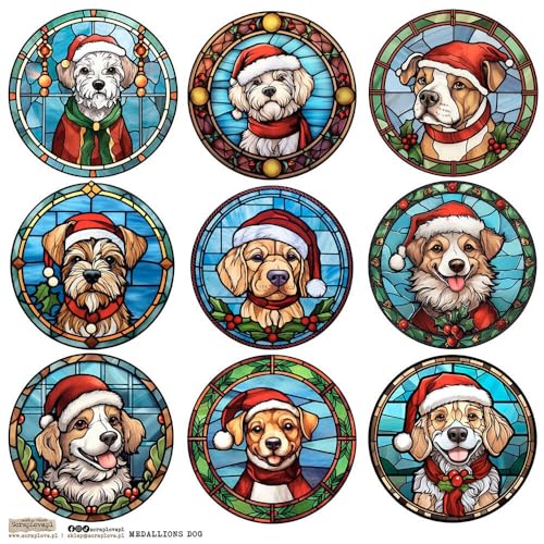 Scrapbooking Papier Sticker - ScrapLove - Medallion Dog 1 Weihnachtsmalerei Hunde Scrapbooking Papier Sticker - ScrapLove - Medallion Dog 1 Weihnachtsmalerei Hunde von ScrapLove