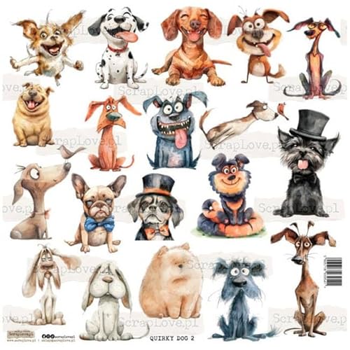 Scrapbooking Papier Sticker - ScrapLove - Quirky Dog 2 verrückte Hunde Scrapbooking Papier Sticker - ScrapLove - Quirky Dog 2 verrückte Hunde von ScrapLove