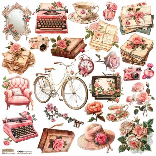 Scrapbooking Papier Sticker - ScrapLove - Roses Pink 1 Fahrrad Blumen Briefe Scrapbooking Papier Sticker - ScrapLove - Roses Pink 1 Fahrrad Blumen Briefe von ScrapLove