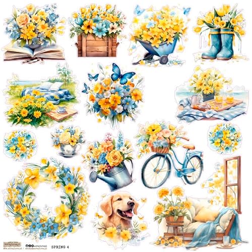 Scrapbooking Papier Sticker - ScrapLove - Spring 4 Blumen Kränze Scrapbooking Papier Sticker - ScrapLove - Spring 4 Blumen Kränze von ScrapLove