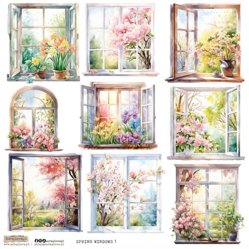 Scrapbooking Papier Sticker - ScrapLove - Spring Windows 1 Blumen im Fenster Scrapbooking Papier Sticker - ScrapLove - Spring Windows 1 Blumen im Fenster von ScrapLove