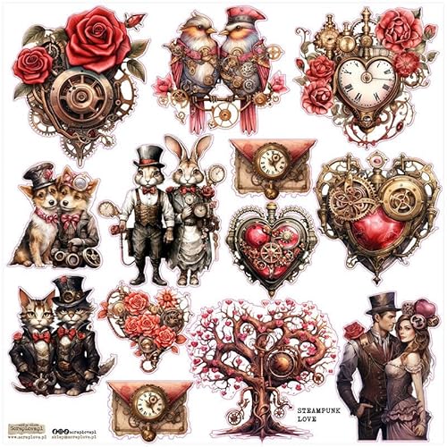 Scrapbooking Papier Sticker - ScrapLove - Steampunk Love Scrapbooking Papier Sticker - ScrapLove - Steampunk Love von ScrapLove