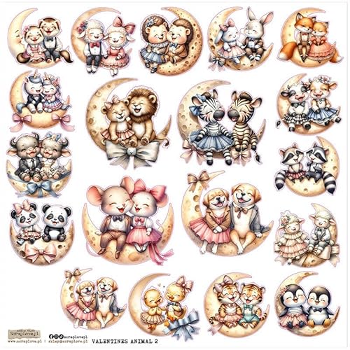 Scrapbooking Papier Sticker - ScrapLove - Valentines Animals 2 Scrapbooking Papier Sticker - ScrapLove - Valentines Animals 2 von ScrapLove