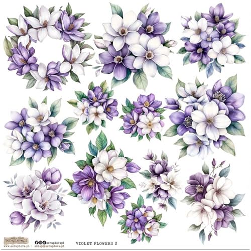 Scrapbooking Papier Sticker - ScrapLove - Violet Flowers 2 lila Blumen Scrapbooking Papier Sticker - ScrapLove - Violet Flowers 2 lila Blumen von ScrapLove