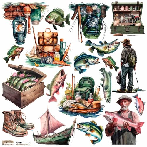 Scrapbooking Papieraufkleber - ScrapLove - Fishing 1 Scrapbooking Papieraufkleber - ScrapLove - Fishing 1 von ScrapLove