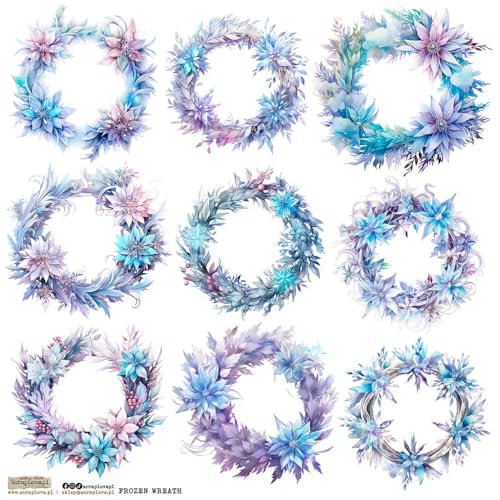 Scrapbooking Papieraufkleber - ScrapLove - Frozen Wreath 1 Winterkränze Scrapbooking Papieraufkleber - ScrapLove - Frozen Wreath 1 Winterkränze von ScrapLove