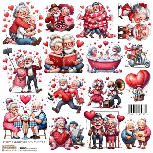 Scrapbooking Papieraufkleber - ScrapLove - Funny Valentines Old Couple 1 verliebte Oma Scrapbooking Papieraufkleber - ScrapLove - Funny Valentines Old Couple 1 verliebte Oma von ScrapLove