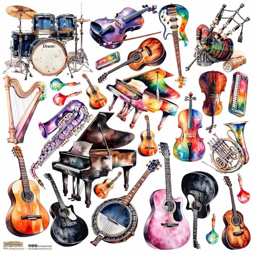 Scrapbooking Papieraufkleber - ScrapLove - Music Instruments 1 Scrapbooking Papieraufkleber - ScrapLove - Music Instruments 1 von ScrapLove