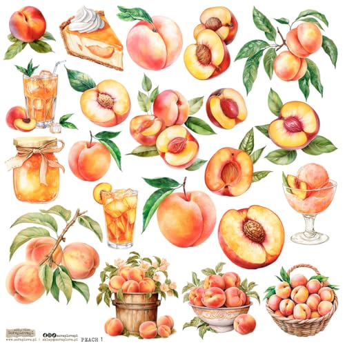 Scrapbooking Papieraufkleber - ScrapLove - Peach 1 Scrapbooking Papieraufkleber - ScrapLove - Peach 1 von ScrapLove