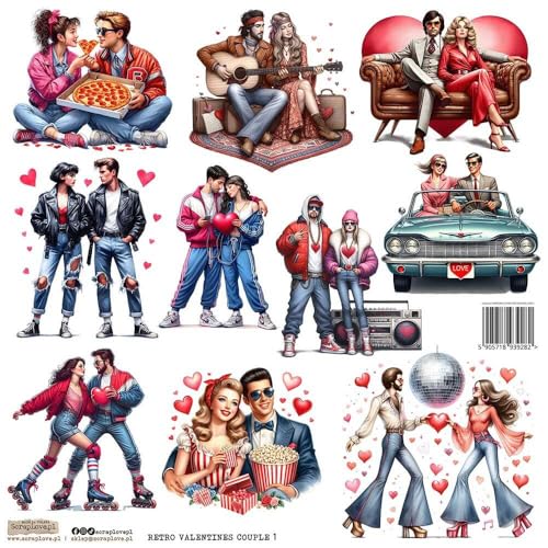 Scrapbooking Papieraufkleber - ScrapLove - Retro Valentines Couple 1 verliebte Paare Scrapbooking Papieraufkleber - ScrapLove - Retro Valentines Couple 1 verliebte Paare von ScrapLove