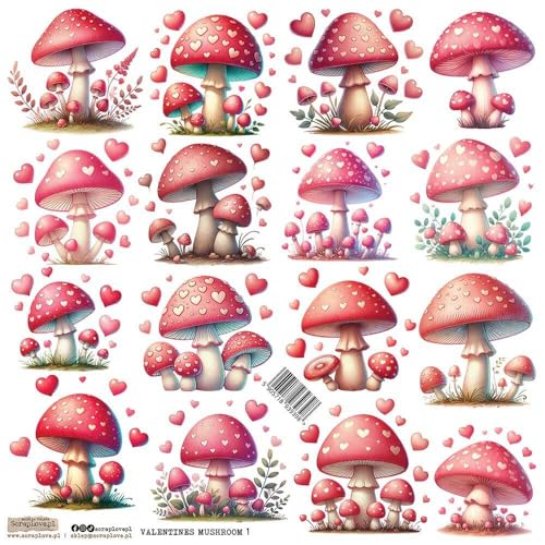 Scrapbooking Papieraufkleber - ScrapLove - Valentines Mushroom 1 Fliegenpilze in Herzen Scrapbooking Papieraufkleber - ScrapLove - Valentines Mushroom 1 Fliegenpilze in Herzen von ScrapLove