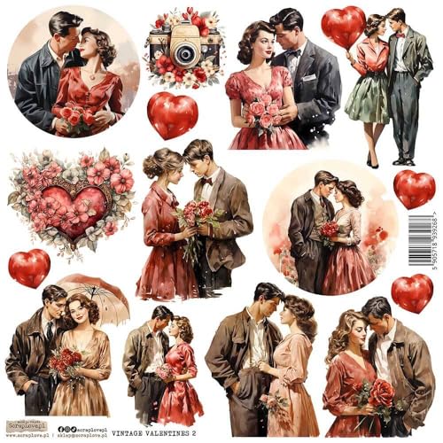 Scrapbooking Papieraufkleber - ScrapLove - Vintage Valentines 2 Verliebte Scrapbooking Papieraufkleber - ScrapLove - Vintage Valentines 2 Verliebte von ScrapLove