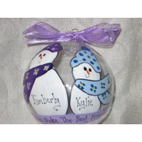 Aunts Make The Best Friends - Handgemalte, Personalisierte Weihnachtsverzierung von Scrappy2DoIt