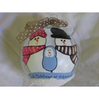 Erster Weihnachtsmann Als Paten - Personaisiertes Und Handbemaltes Ornament von Scrappy2DoIt