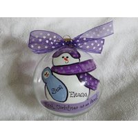 Erstes Weihnachten Als Tante - Personalisierte Und Handbemalte Verzierung von Scrappy2DoIt