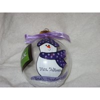 Lehrer Ornament - Handbemalt Und Personalisiert von Scrappy2DoIt