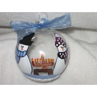 Vierköpfige Familie - Happy Chanukka Personalisierte Und Handbemalte Verzierung von Scrappy2DoIt