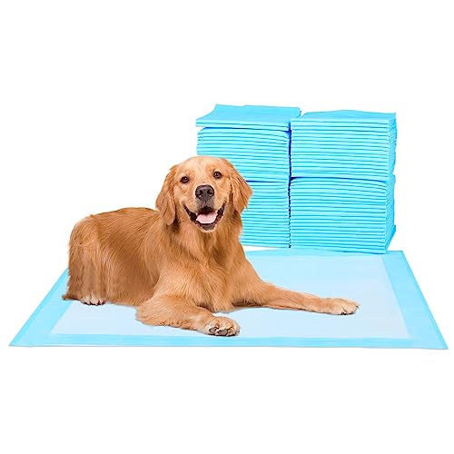 FluffyDream Trainingsunterlage für Hunde und Welpen, 20-Stück 60X90cm Puppy Pads, Welpenunterlagen, Auslaufsicheres 5-Lagiges Design mit Schnell Trocknender Oberfläche, Große Größe, Blau von FluffyDream
