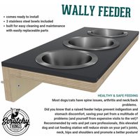 Wally Futter - Und Fressnapfständer, Moderner Futterspender, Wasser - Futternapf von ScratchyThings