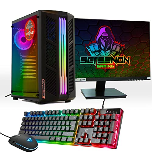 ScreenON - Gaming Set - P2 (GamePC + 27 Zoll Monitor + Tastatur + Maus) von ScreenOn