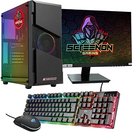 ScreenON - Gaming Set - X100126 - V1 (GamePC.X100126 + 24 Zoll Monitor + Tastatur + Maus) von ScreenOn