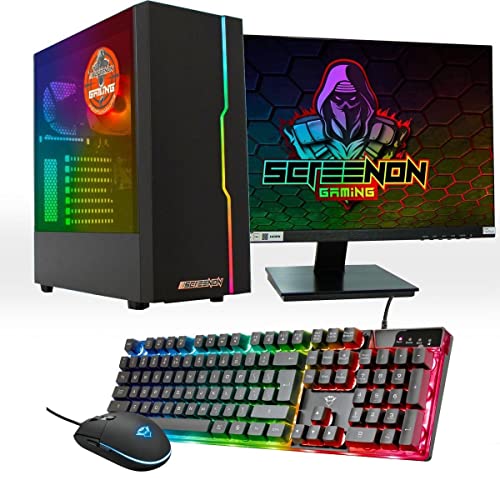 ScreenON - Gaming Set - X100127 - V1 (GamePC.X100127 + 24 Zoll Monitor + Tastatur + Maus) von ScreenOn