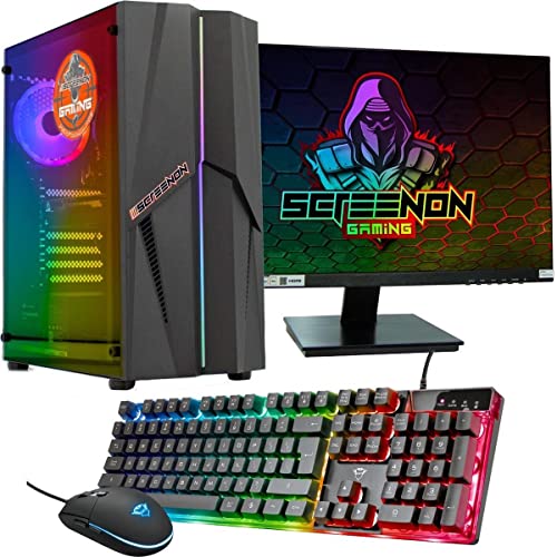 ScreenON - Gaming Set - X10099 - V2 (GamePC.X10099 + 27 Zoll Monitor + Tastatur + Maus) von ScreenOn