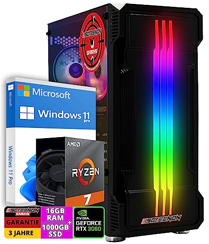 ScreenON - Ryzen 7 5800X - 1TB M.2 - RTX 3060 - Gaming PC A40138 - WiFi von ScreenOn