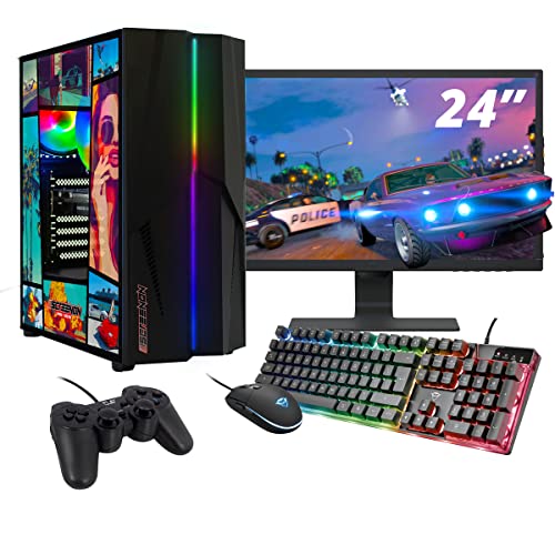 ScreenOn DE - Gaming Komplett PC | Intel Core i5 | RTX 3050 | RAM 16GB | SSD 512GB | WiFi | + 24 Zoll Monitor + Tastatur + Maus + Controller | Desktop Computer für Unternehmen und Multimedia H32535 ScreenOn DE - Gaming Komplett PC | Intel Core i5 | RTX 3050 | RAM 16GB | SSD 512GB | WiFi | + 24 Zoll Monitor + Tastatur + Maus + Controller | Desktop Computer für Unternehmen und Multimedia H32535 von ScreenOn