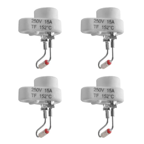 Screw Man 005899F Thermal Cut Off Sicherung 152°C (4 Stück) für Raypak 005899F Zodiac R0012200 Poolheizung Rollout Schalter Ersatzkit Schwimmbadheizung Teile Stecker Sicherung Thermosicherung Link von Screw Man