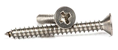 3,5 mm x 19 mm Kreuzschlitz-Senkkopf-Blechschrauben, A2 Edelstahl, 20 Stück von Screws City