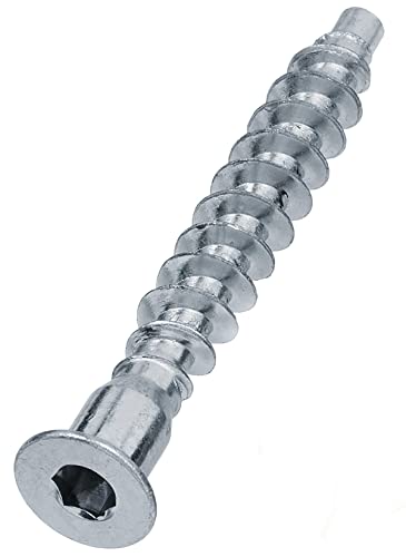 7 mm x 60 mm Silberne Innensechskant-Flachkopf-Bestätigungsschrauben, Montageschraube (20 Stück) von Screws City