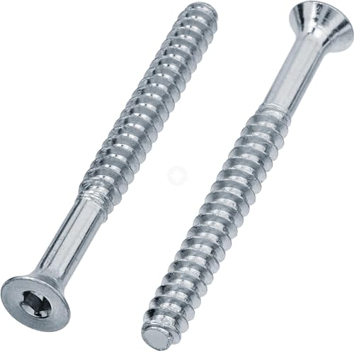 7 mm x 85 mm silberfarbene Innensechskant-Schrauben mit Flachkopf, Möbelbeschläge, Montageschrauben (20 Stück) von Screws City