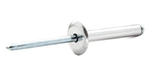 Blindniete, 4,8 mm x 24 mm (16 mm), großer Flansch, Kuppelkopf, Aluminium/Stahl, 20 Stück von Screws City