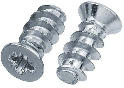 Euroschrauben für Scharniere, 6,3 mm x 9,5 mm, Flachkopf, Senkkopf, 20 Stück von Screws City