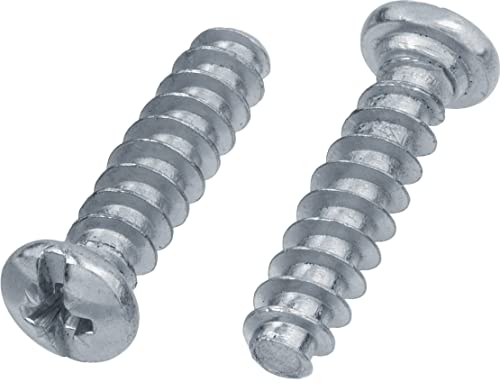 Flachkopf-Euroschrauben für Scharniere, 6,3 mm x 20 mm, Stahl, 20 Stück von Screws City