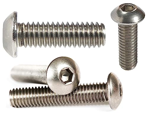 M4 (4 mm x 10 mm) Innensechskantschrauben A4 Edelstahlschrauben (20 Stück) von Screws City