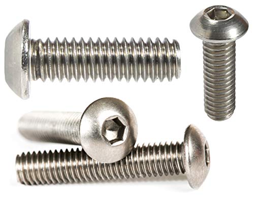 M4 (4 mm x 12 mm) Innensechskantschrauben A4 Edelstahlschrauben (20 Stück) von Screws City