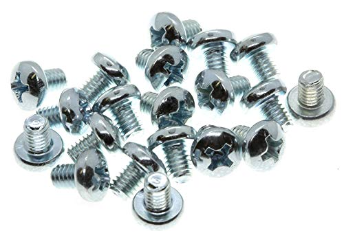 M5 (5 mm x 6 mm) Kreuzschlitz-Maschinenschrauben Stahl (20 Stück) DIN 7985 von Screws City