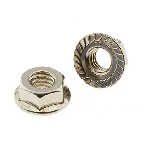 Screws4Bikes | 10x 1/4-28 UNF Mutter mit Flansch Zoll | Edelstahl von Screws4Bikes