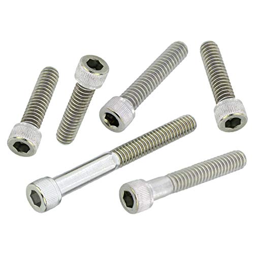 Screws4Bikes | 50x 1/4-20 x 3 1/4 (83mm) UNC Zylinderkopfschraube mit Innensechskant Zoll | Edelstahl von Screws4Bikes