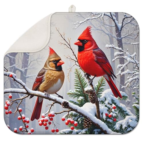 Weihnachtliche Abtropfmatte für Küchentheke, 40,6 x 45,7 cm, Weihnachtsgeschirr-Abtropfmatte für Küche, Dekoration, Vögel, Weihnachten, Abtropfmatten für Zuhause, Theke, Abtropfmatten für Geschirr Weihnachtliche Abtropfmatte für Küchentheke, 40,6 x 45,7 cm, Weihnachtsgeschirr-Abtropfmatte für Küche, Dekoration, Vögel, Weihnachten, Abtropfmatten für Zuhause, Theke, Abtropfmatten für Geschirr von Scritism
