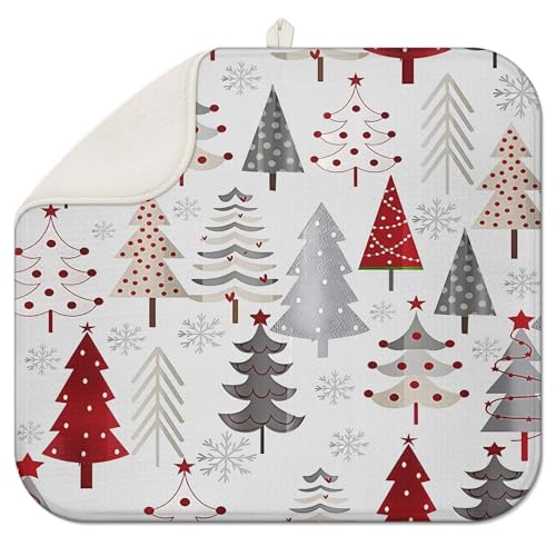 Weiße Weihnachts-Abtropfmatte für Küchentheke, 40,6 x 45,7 cm, Weihnachtsgeschirr-Abtropfmatte für Küche, Dekoration, Baum, Weihnachten, Abtropfmatten für Zuhause, Theke, Abtropfmatten für Geschirr Weiße Weihnachts-Abtropfmatte für Küchentheke, 40,6 x 45,7 cm, Weihnachtsgeschirr-Abtropfmatte für Küche, Dekoration, Baum, Weihnachten, Abtropfmatten für Zuhause, Theke, Abtropfmatten für Geschirr von Scritism