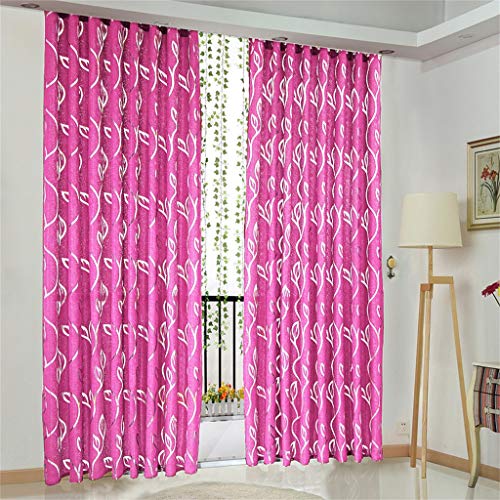 Scrolor Verdunklungsgardine mit Ösen Blickdicht Vorhang Weinblätter Drucken 1er-Pack Kälte- und Wärmeisolierung Gardinen für ohne Bohren Schlafzimmer Wohnzimmer | 100x130cm,Pink Scrolor Verdunklungsgardine mit Ösen Blickdicht Vorhang Weinblätter Drucken 1er-Pack Kälte- und Wärmeisolierung Gardinen für ohne Bohren Schlafzimmer Wohnzimmer | 100x130cm,Pink von Scrolor