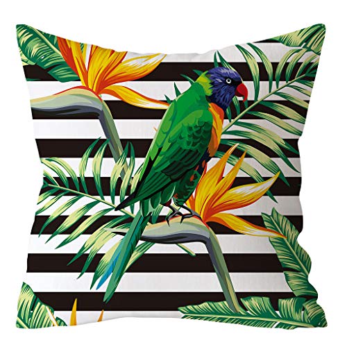 Zierkissenbezüge Kissenbezug für Büro Bibliothek Sommer Leafs Design Home Wohnzimmer Dekoration Multi Color Square Shape(F,Free) von Scrolor