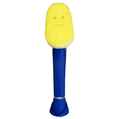 Scrub Daddy Dish Daddy Geschirrspüler Seifenspender Tellerwäscher Texturwechsel mit Standfuß Blau von Scrub Daddy