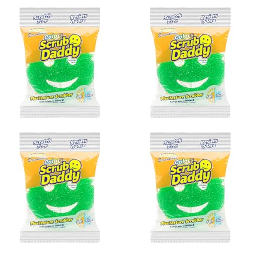 Scrub Daddy Essentials - Washing Up Sponges Multipack, Dish Sponge for Cleaning Kitchen & Bathroom, Texture Changing Scratch-Free Cleaning Sponge, Odour Resistant, Dishwasher Safe - Pack of 4 Scrub Daddy Essentials - Washing Up Sponges Multipack, Dish Sponge for Cleaning Kitchen & Bathroom, Texture Changing Scratch-Free Cleaning Sponge, Odour Resistant, Dishwasher Safe - Pack of 4 von Scrub Daddy