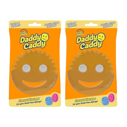 Scrub Daddy Caddy Schwammhalter - Küchenspüle Organizer für Scrub Daddy/Mommy Reinigungsschwämme und Küchenschwamm - Schnell trocknende Halterung für Spüle, Bad, Hauswirtschaftsraum x2 von Scrub Daddy