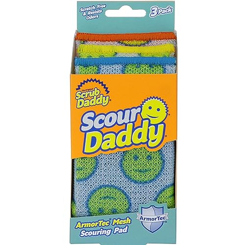 Scrub Daddy Scour Daddy, Scheuerschwamm, kratzfreie Scheuerschwämme/strapazierfähiges Scheuerschwamm zum Reinigen von Geschirr, Alternative zu scheuern aus Metall, Spülschwämme zum Abwaschen, 3er-Pack Scrub Daddy Scour Daddy, Scheuerschwamm, kratzfreie Scheuerschwämme/strapazierfähiges Scheuerschwamm zum Reinigen von Geschirr, Alternative zu scheuern aus Metall, Spülschwämme zum Abwaschen, 3er-Pack von Scrub Daddy