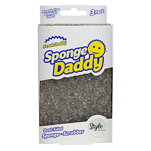 Scrub Daddy Sponge Daddy, beidseitiges Schrubben, Spülschwämme für den Abwasch, Alternative zu kratzfesten Scheuern für die Reinigung von Geschirr, wie von Frau Hinch verwendet, sortierte Farbe Pack von Scrub Daddy